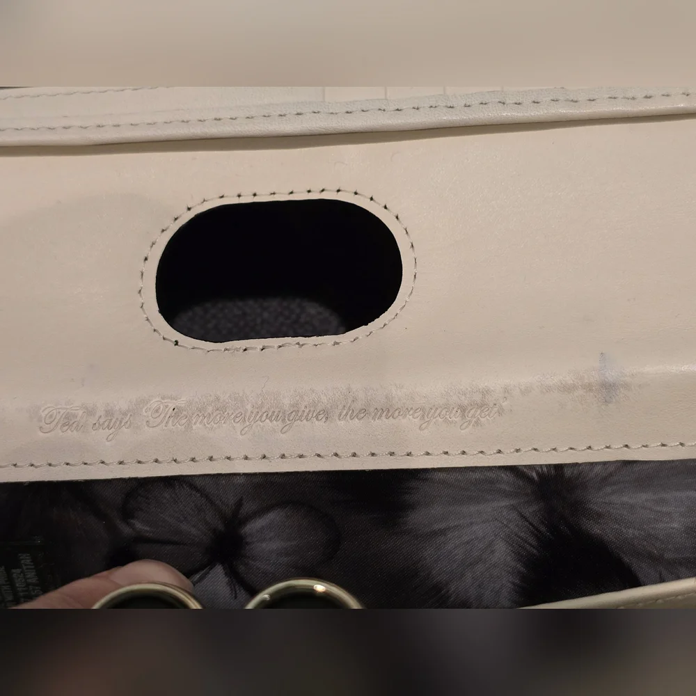 Ted Baker Women’s Black Patent Leather Bobble Matinee Wallet Gold Accents - Picture 4 of 11